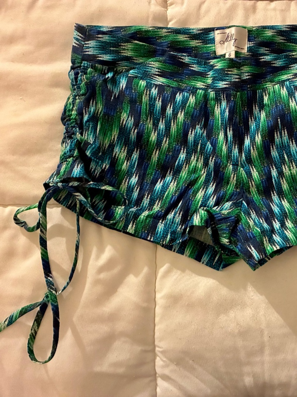 Milly Printed Shorts with Ties